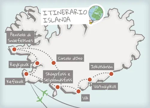 mappa itinerario Islanda invernale 2027